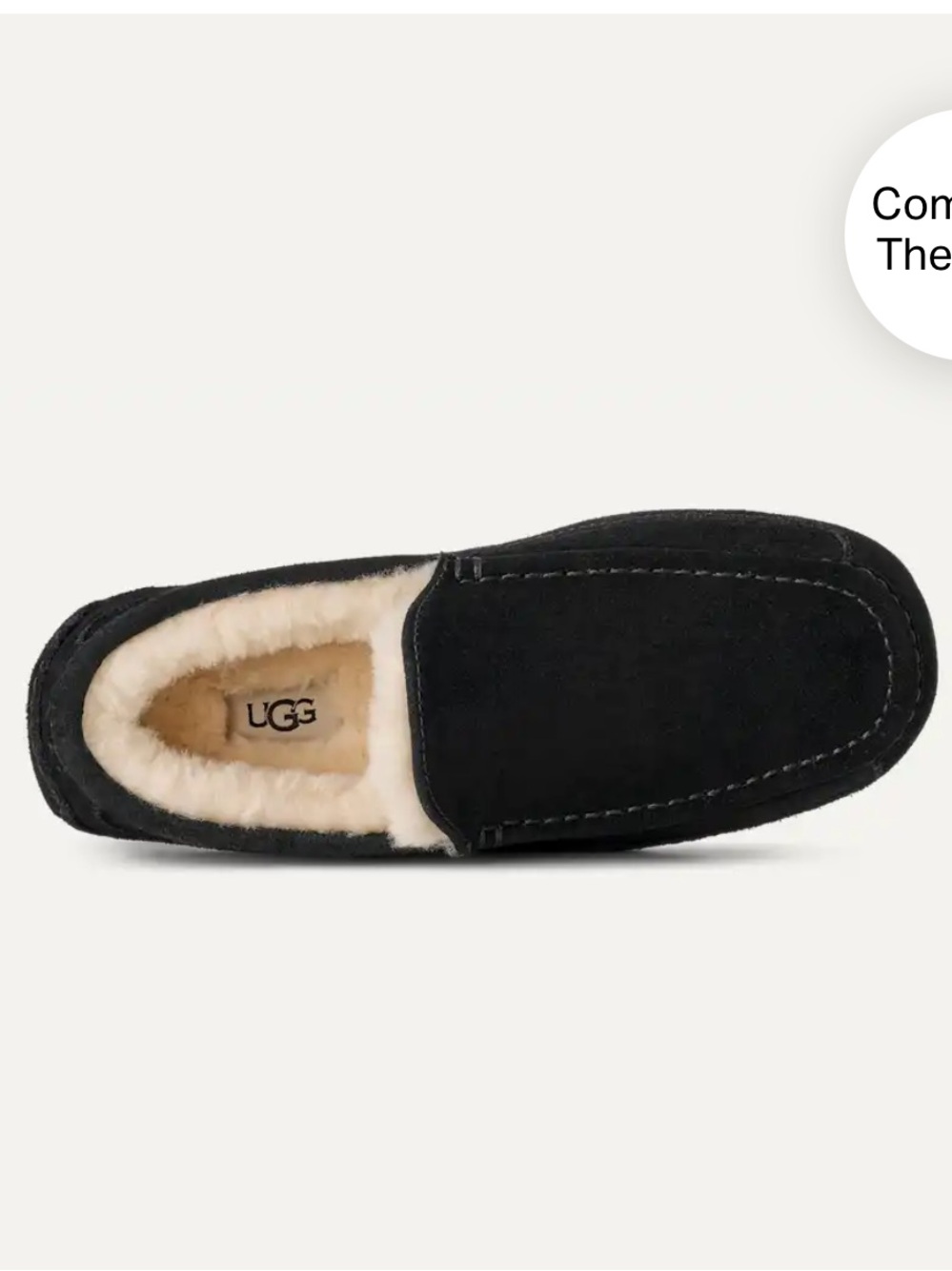 UGG Men's Black Ascot Sheepskin slippers- barely worn